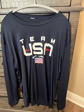 Team USA Long Sleeve Graphic Tee - Navy